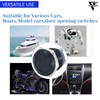 2Pcs 19mm Push Button Switch 3/4" Black Momentary Waterproof IP67