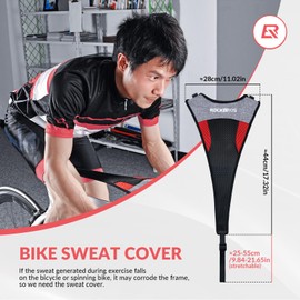 ROCKBROS Sweat Catcher for Roller Trainer, Bicycle Roller Trainer Accessories, Anti-Sweat, Absorbent, Breathable, Quick Drying, for Mountain Bike, Road Bike