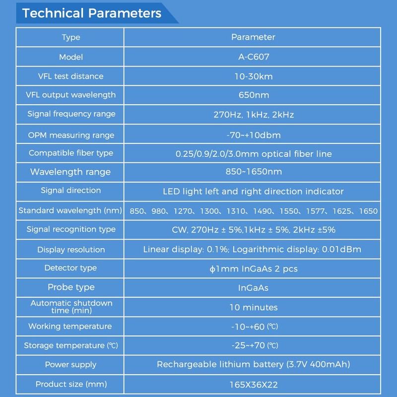 Live Optical Fiber Identifier Built in 20KM VFL & OPM