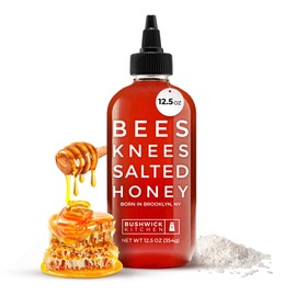 Bees Knees Salted Honey, 12.5 oz, Pure Honey Infused with a Touch of Salt, Gluten Free, Paleo Friendly, Wildflower Natural Honey for Tea, Cooking, Food Gifts, Unique Gifts