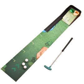 Kids Golf Set - Electronic Mini Golf Set including Kids Extendable Golf Club Toy Putter, 3 Plastic Golf Balls, 72” Interactive Putting Mat with Light-Up & Musical Scoring Holes, for Children Age 5+