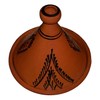 Moroccan Cooking Tagine Handmade Glazed Medium 10 inches Across Traditional