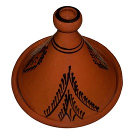 Moroccan Cooking Tagine Handmade Glazed Medium 10 inches Across Traditional Pyramid