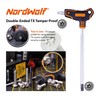 NordWolf 9-Piece T-Handle Torx Wrench Set, S2 Steel Long Arm