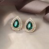 EVER FAITH Women's Austrian Crystal Stud Earrings, Elegant Waterdrop Rhinestone