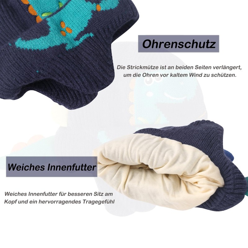 Landofgenie Knitted Beanie for Men & Women, Warm Winter Hat,