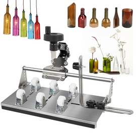 DLLCCM Wine Bottle Cutter - Upgraded Glass Bottle Cutter Set Glass Bottle Cutter for All Shapes, Wine Bottle Cutter Tools, Curved Glass Cutting Tool for Round and Square Bottles, Bottle DIY Craft Kit