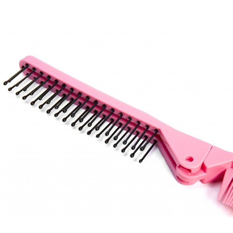 Louise Maelys Portable Travel Folding Hair Brush Compact Pocket Double