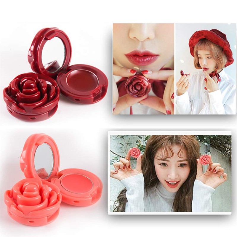 Beaupretty Cream Case, Set of 6, Rose Shape, Lip Case,