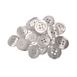 50 Mother of Pearl Buttons - 5 Sizes and 11 Colours to Choose From - Made and Shipped from Spain (White, 15mm)