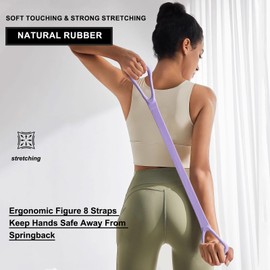 MODY RODY Figure 8 Fitness Resistance Bands for Women | Shoulder Stretch Bands with Handles | for Workout Arm Back Exercise Bands at Gym Home