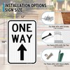 Faittoo One Way Sign with Up Arrow, (4 Pack) 18x12