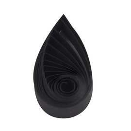 ODETOJOY - Juego de tiras de papel negro de 10 mm, color sólido, papel de origami, manualidades, tiras de papel de quilling para manualidades de mano (10)