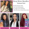 Deep Wave Human Hair Bundles 12 14 16 Inch 3