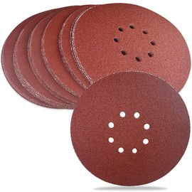 Gentpovth Pack of 30 225 mm Sandpaper, Sanding Discs 8 Holes, Grain 60-320 Sanding Pads, Abrasive Resistant to Clogging for Drywall Sanders, Random Orbital Sanders, Sanders, Polishing Machines