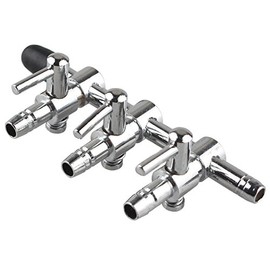 5MM 3 Way Aquarium Manifold Air Flow Pump Splitter Control lever Valve Airline Tube Connector