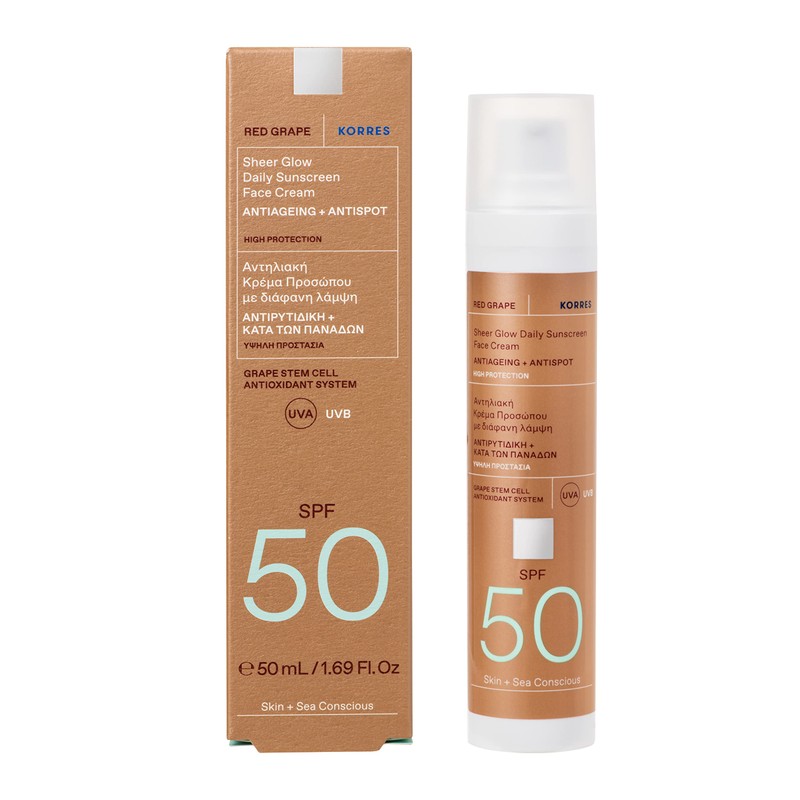 Korres Red Grape Face Illuminating Sunscreen SPF50