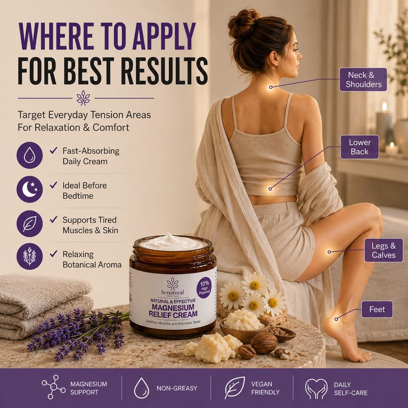 Benatural Essentials All Natural Magnesium Relief Cream 100g | Soothes