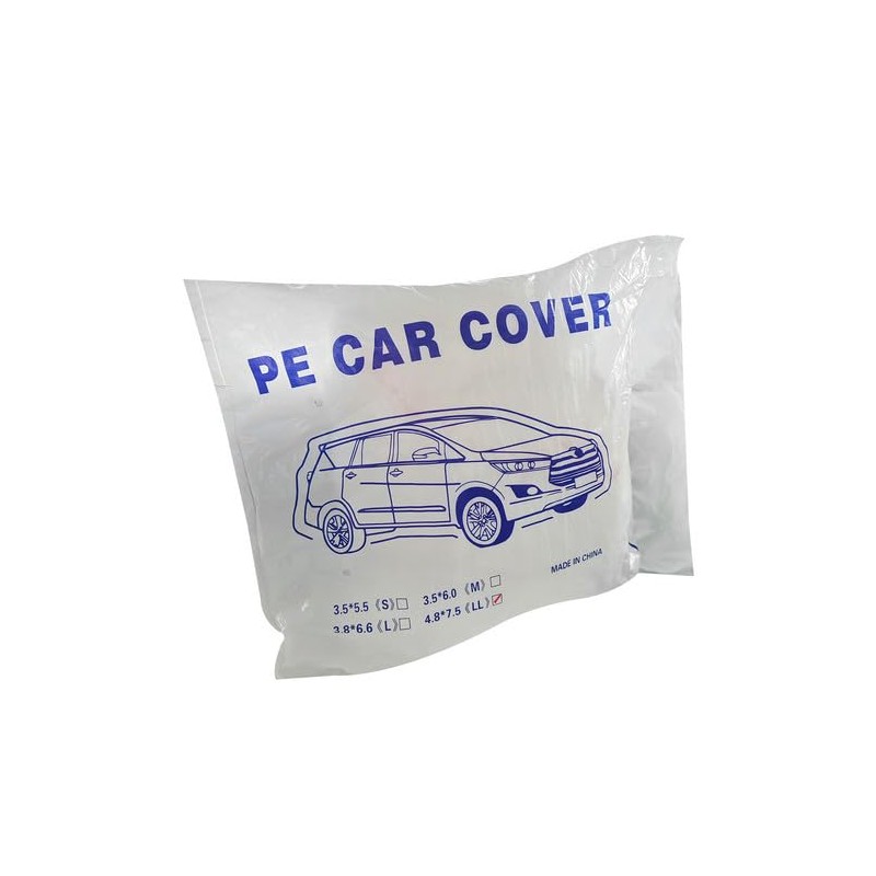 Zieichy 4Packs Disposable Car Cover ，Clear Plastic Car Cover，Temporary Universal