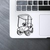 Medium 100mm 'Golf Cart' Transparent/Clear Sticker Decal for Windows/Cars/Walls (DC00125525)