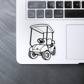 Medium 100mm 'Golf Cart' Transparent/Clear Sticker Decal for Windows/Cars/Walls (DC00125525)