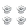 Pastlla Square Glass Cabinet Knobs 1.34" Clear Glass Knob Cabinet