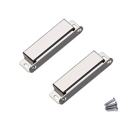 WOOCH Door Magnetic Catch - 90lb High Magnetic Stainless Steel Heavy Duty Catch for Kitchen Bathroom Cupboard Wardrobe Closet Closures Cabinet Door Drawer Latch (3.7 in Silver, 2-Pack)