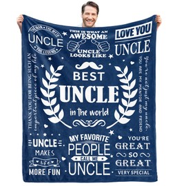 COZYCRIB Uncle Gifts Blanket Uncle Christmas Birthday Gifts Best Funny Uncle Gifts Uncle Gifts from Niece Gifts for Uncle for Sofa Bedding Living Room 60inx50in