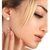 Mini Stud Earrings Real Mother of Pearl - 925 Sterling