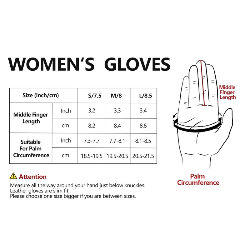 GSG SINCE 1998 Womens Winter Gloves Touchscreen Genuine Leather Gloves
