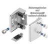 Glass Clamp Model 35, with AbZ, Flat Connection, V2A for