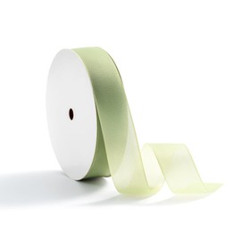 MORSUNBELA Gift Ribbon Green 25 mm Wide, 13 Metres Satin Ribbon Eucalyptus Green Gift Ribbons Fabric Ribbon Wedding Decorative Ribbon