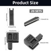 20 Sets Size #5 Metal Zipper Latch Slider Retainer Insertion