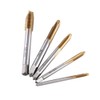 HSS Machine Tap with Metric Thread, 5 Pieces Titanium Coated