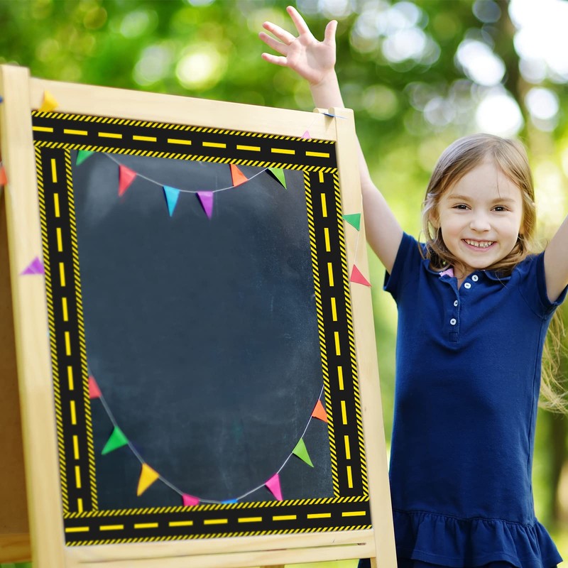 Ireer 72 Pcs Construction Bulletin Board Borders Set Decoration for