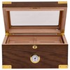Quality Importers The Milano Elegant Cigar Humidor, Tempered Glasstop, Cedar
