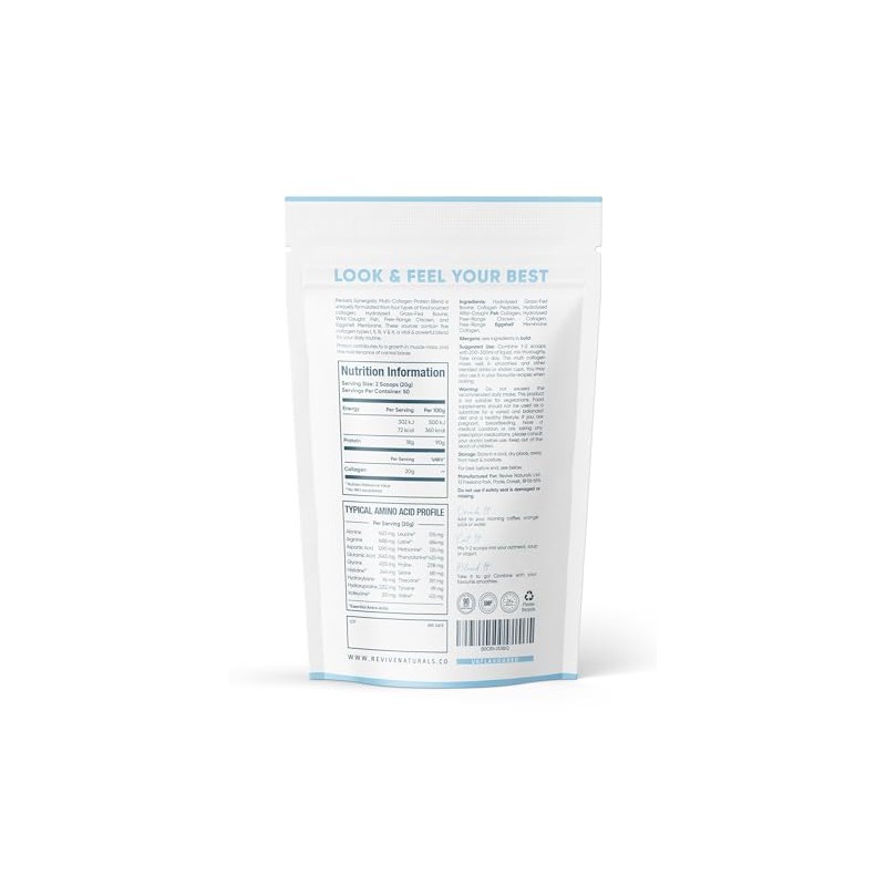 Multi Collagen Protein Powder (1kg) - Types I, II, III,