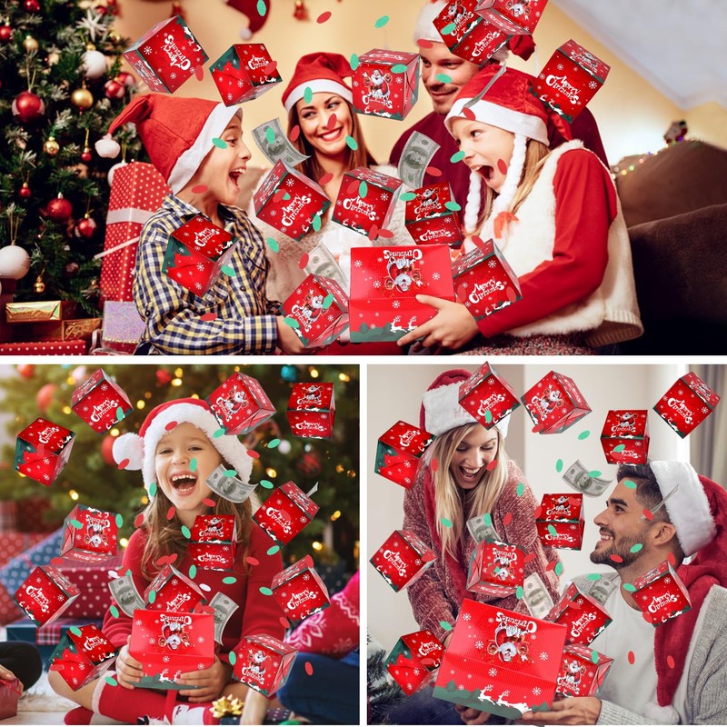 BABORUI Christmas Surprise Gift Box Explosion for Money, Christmas Explosion