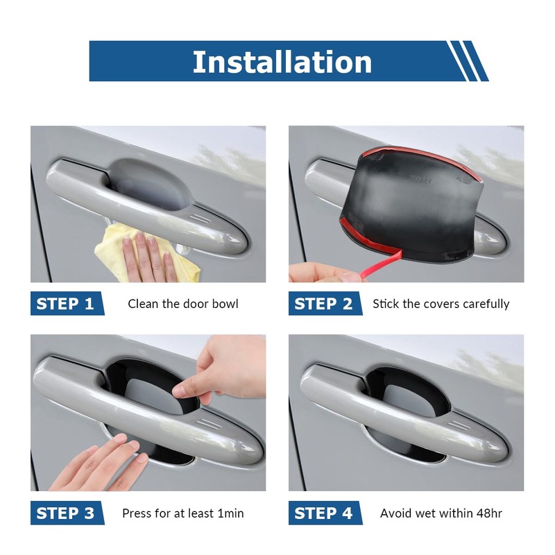 DLOVEG Exterior Door Handle Bowl Cover Compatible for Toyota RAV4
