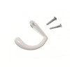 10 Of Single Hat And Robe Coat Hanger Clothes Hook White With Screws