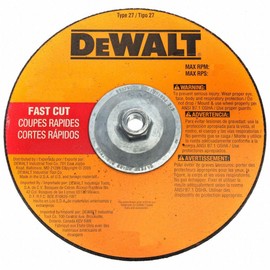 DEWALT DW4550 9-Inch by 1/4-Inch by 5/8-Inch-11 High Performance Fast Metal Grinding Wheel