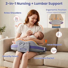 MOMFANN Nursing Pillow for Breastfeeding, 60D Firm Memory Foam