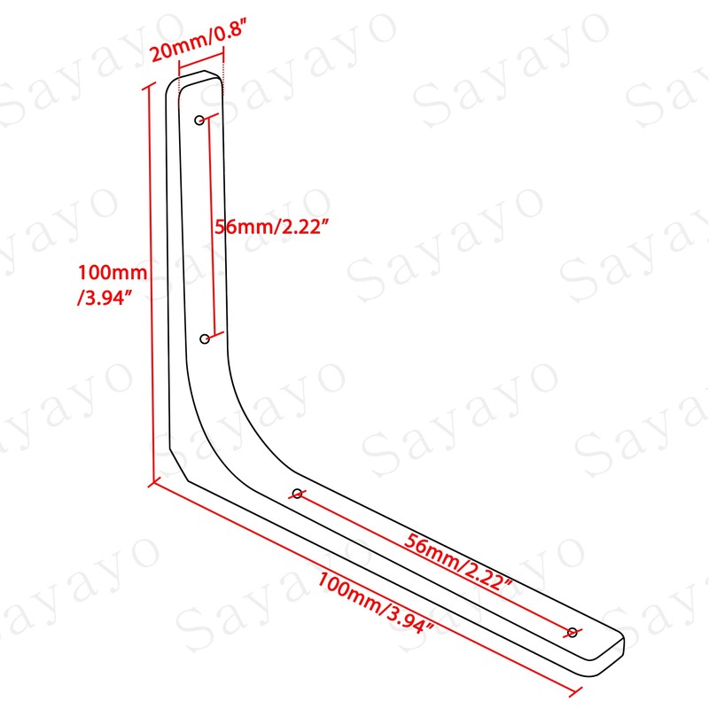 Sayayo Stainless Steel Shelf Brackets Wall Brackets for Shelves Shelf