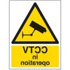 VSafety 63050AN-W "CCTV In Operation" Warning General Sign, Window Sticker,