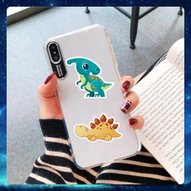 100pcs Dinosaur Stickers for Kids, Cute Waterproof Cartoon Dinosaur Stickers for Kids Water Bottle, for Teen Girl Scrapbook Laptop Skateboard Computer Stationery Luggage, Teaching Rewards