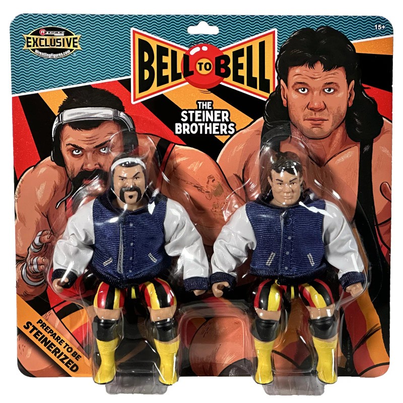 Ringside Collectibles (Variant Stripes Gear) Steiner Brothers 2-Pack - Bell