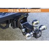 Buyers Products 1802279 Tri-Ball Truck Hitch With Hook, Solid Shank