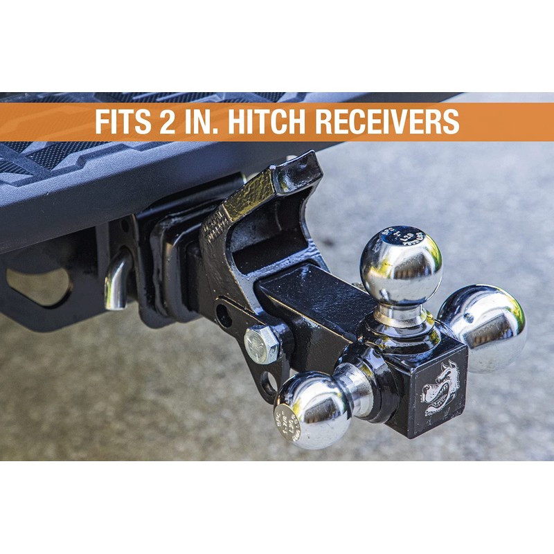 Buyers Products 1802279 Tri-Ball Truck Hitch With Hook, Solid Shank