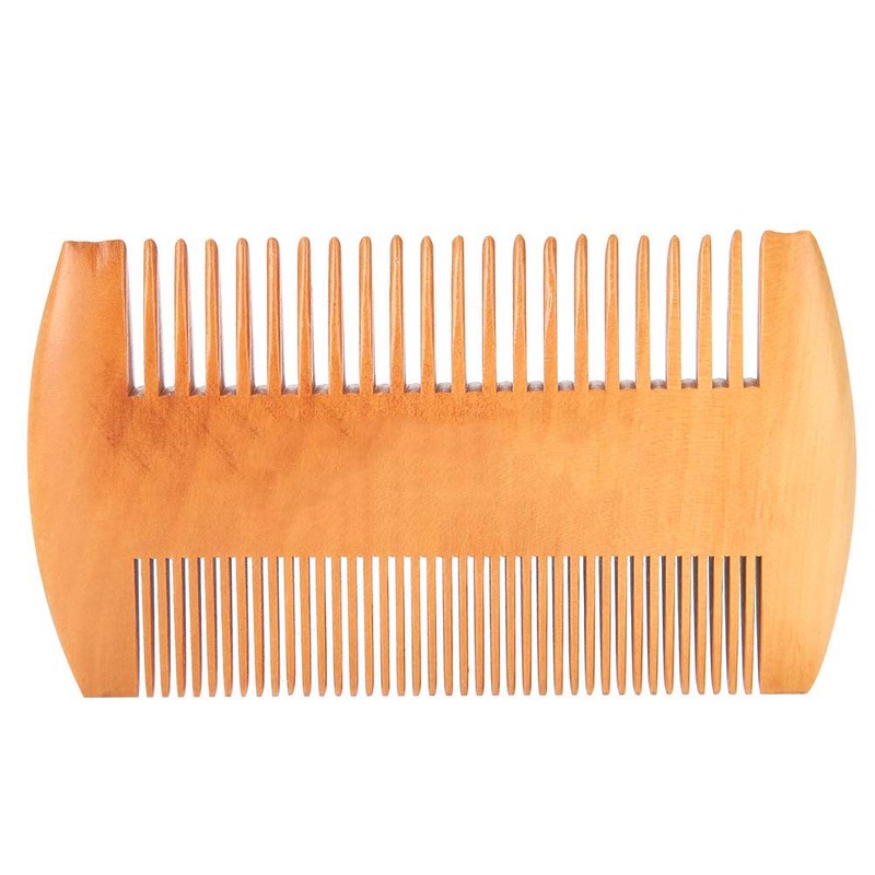 3pcs Beard Care Kit Balm Comb Brush Scissor Comb Bag