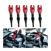 AICEL Retractable Auto Fuel Funnel, 5 Pcs Plastic Flexible Draining Tool Funnel for Cars and Motorcycles, Automotive Wide Mouth Snap Funnel for Engine Oil, Liquid, Diesel, Gasoline and More (Red)